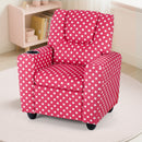 Kids Recliner Chair Push Back Toddler Reclining Armchair with Cup Holder