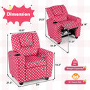 Kids Recliner Chair Push Back Toddler Reclining Armchair with Cup Holder by LJGDeals