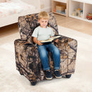 Kids Recliner Chair Push Back Toddler Reclining Armchair with Cup Holder