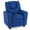 Kids Recliner Chair Push Back Toddler Reclining Armchair with Cup Holder