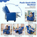 Kids Recliner Chair with Cup Holder and Adjustable Backrest