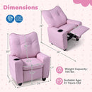 Kids Recliner Chair with Cup Holder and Adjustable Backrest