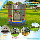 55 Inch Kids Recreational Trampoline Bouncing Jumping Mat with Enclosure Net by LJGDeals