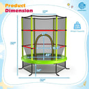 55 Inch Kids Recreational Trampoline Bouncing Jumping Mat with Enclosure Net by LJGDeals