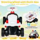 Kids Ride On Car Sliding Toy with Music and Under-Seat Storage