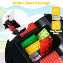 Kids Ride On Car Sliding Toy with Music and Under-Seat Storage
