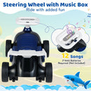 Kids Ride On Car Sliding Toy with Music and Under-Seat Storage