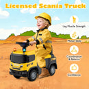 Kids Ride On Push Car Licensed SCANIA Truck Toy with Steering Wheel and Music