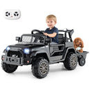 Kids Ride On UTV Car with Detachable Trailer 12V Battery Powered Ride On Truck by LJGDeals