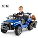 Kids Ride On UTV Car with Detachable Trailer 12V Battery Powered Ride On Truck by LJGDeals