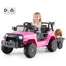 Kids Ride On UTV Car with Detachable Trailer 12V Battery Powered Ride On Truck by LJGDeals