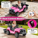 Kids Ride On UTV Car with Detachable Trailer 12V Battery Powered Ride On Truck by LJGDeals