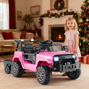 Kids Ride On UTV Car with Detachable Trailer 12V Battery Powered Ride On Truck by LJGDeals