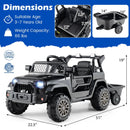 Kids Ride On UTV Car with Detachable Trailer 12V Battery Powered Ride On Truck by LJGDeals