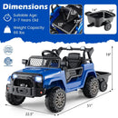 Kids Ride On UTV Car with Detachable Trailer 12V Battery Powered Ride On Truck by LJGDeals