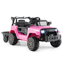 Kids Ride On UTV Car with Detachable Trailer 12V Battery Powered Ride On Truck by LJGDeals