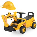 Kids Ride on Excavator with Adjustable Shovel-Yellow by LJGDeals