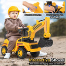 Kids Ride on Excavator with Adjustable Shovel-Yellow by LJGDeals