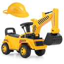 Kids Ride on Excavator with Adjustable Shovel-Yellow by LJGDeals