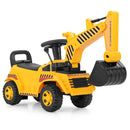 Kids Ride on Excavator with Adjustable Shovel-Yellow by LJGDeals