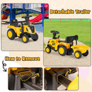 Kids Ride on Tractor Licensed Caterpillar with Detachable Trailer No Power-Yellow by LJGDeals