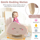 Upholstered Toddler Rocker with Solid Wood Legs and Non-slip Foot Pads-Pink by LJGDeals