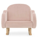 Upholstered Toddler Rocker with Solid Wood Legs and Non-slip Foot Pads-Pink by LJGDeals