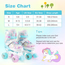 Kids Roller Skates 4 Sizes Adjustable Quad Skates with Light-up Wheels and Safety Protection by LJGDeals