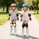 Kids Roller Skates 4 Sizes Adjustable Quad Skates with Light-up Wheels and Safety Protection by LJGDeals