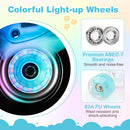 Kids Roller Skates 4 Sizes Adjustable Quad Skates with Light-up Wheels and Safety Protection