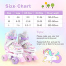 Kids Roller Skates 4 Sizes Adjustable Quad Skates with Light-up Wheels and Safety Protection by LJGDeals