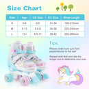 Kids Roller Skates 4 Sizes Adjustable Quad Skates with Light-up Wheels