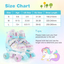Kids Roller Skates 4 Sizes Adjustable Quad Skates with Light-up Wheels by LJGDeals