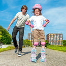 Kids Roller Skates 4 Sizes Adjustable Quad Skates with Light-up Wheels by LJGDeals