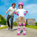 Kids Roller Skates 4 Sizes Adjustable Quad Skates with Light-up Wheels by LJGDeals