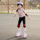Kids Roller Skates 4 Sizes Adjustable Quad Skates with Light-up Wheels by LJGDeals