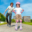 Kids Roller Skates 4 Sizes Adjustable Quad Skates with Light-up Wheels by LJGDeals