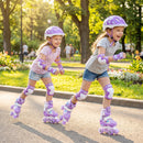 Kids Roller Skates 4 Sizes Adjustable with Light-up Wheels for Toddler Aged 5-7 (S)