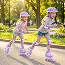 Kids Roller Skates 4 Sizes Adjustable with Light-up Wheels for Toddler Aged 5-7 (S) by LJGDeals