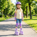 Kids Roller Skates 4 Sizes Adjustable with Light-up Wheels for Toddler Aged 5-7 (S) by LJGDeals