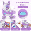 Kids Roller Skates 4 Sizes Adjustable with Light-up Wheels for Toddler Aged 5-7 (S)