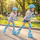 Kids Roller Skates 4 Sizes Adjustable with Light-up Wheels for Toddler Aged 5-7 (S) by LJGDeals
