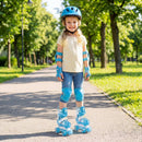 Kids Roller Skates 4 Sizes Adjustable with Light-up Wheels for Toddler Aged 5-7 (S) by LJGDeals