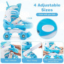 Kids Roller Skates 4 Sizes Adjustable with Light-up Wheels for Toddler Aged 5-7 (S) by LJGDeals