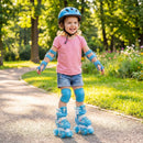Kids Roller Skates 4 Sizes Adjustable with Light-up Wheels for Toddler Aged 3-4 (XS) by LJGDeals