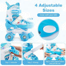 Kids Roller Skates 4 Sizes Adjustable with Light-up Wheels for Toddler Aged 3-4 (XS) by LJGDeals