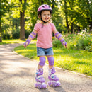 Kids Roller Skates 4 Sizes Adjustable with Light-up Wheels for Toddler Aged 3-4 (XS) by LJGDeals