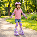 Kids Roller Skates 4 Sizes Adjustable with Light-up Wheels for Toddler Aged 3-4 (XS)