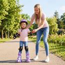 Kids Roller Skates 4 Sizes Adjustable with Light-up Wheels for Toddler Aged 3-4 (XS)