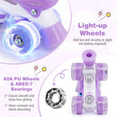 Kids Roller Skates 4 Sizes Adjustable with Light-up Wheels for Toddler Aged 3-4 (XS)
